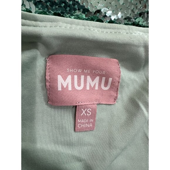 Show Me Your MuMu Green Sequin Mini Dress - Picture 3 of 3